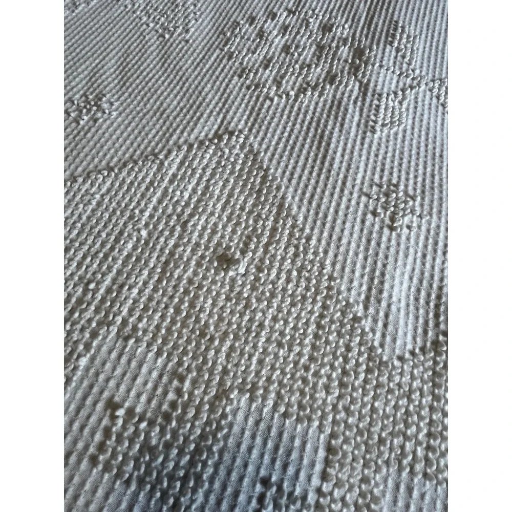 Bates Martha Washington Choice White Hobnail Chenille Bedspread King- Grannycore